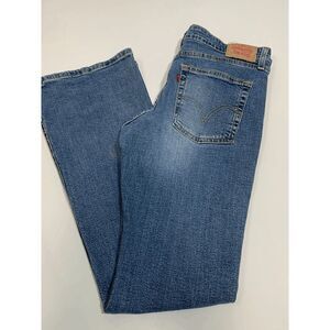 Levi Strauss Co Womens Denim Jeans Flare Wide Leg Blue Wash Size 11 L